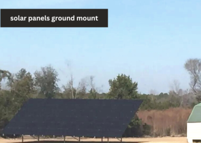 A solar panel sitting in the middle of an open field.